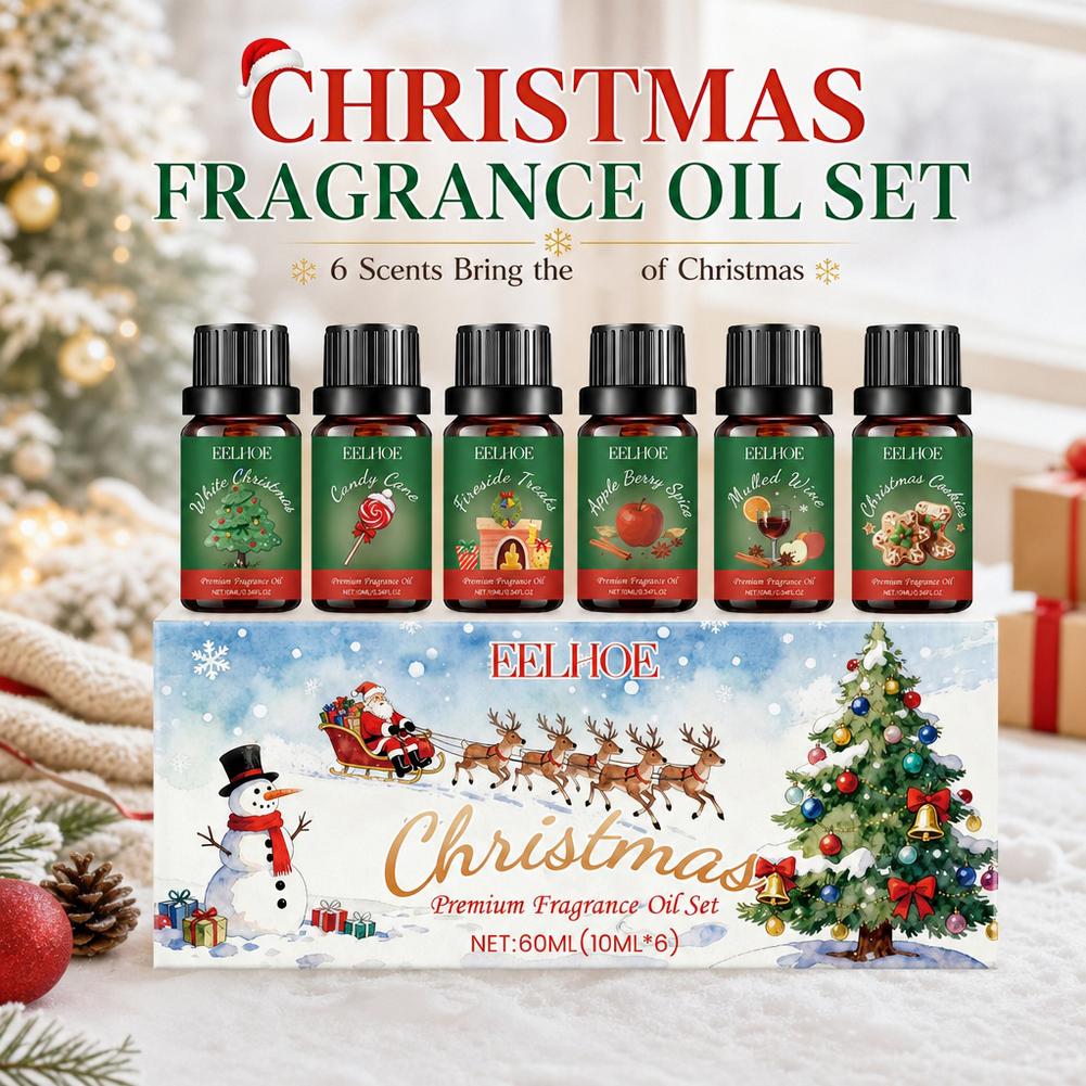 Holiday Candle Set - 6'lı Aromaterapi Esansiyel Yağları İçeren Noel