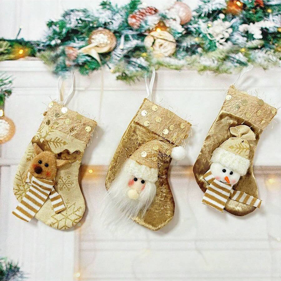 3 adet Noel süsleme çorabı, şö - Christmas Stocking Hanging incelemesi ve fiyatı