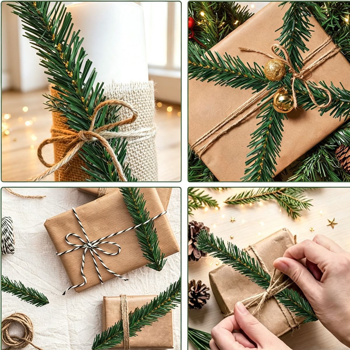 Yeşil Çam Ağacı Temalı Noel Sü - Tinsel Garland Decoration incelemesi ve fiyatı