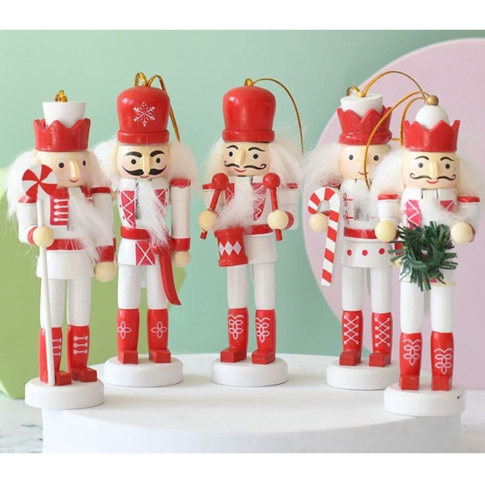5 adet, Mutlu Noeller temalı,  - Nutcracker Figurine incelemesi ve fiyatı