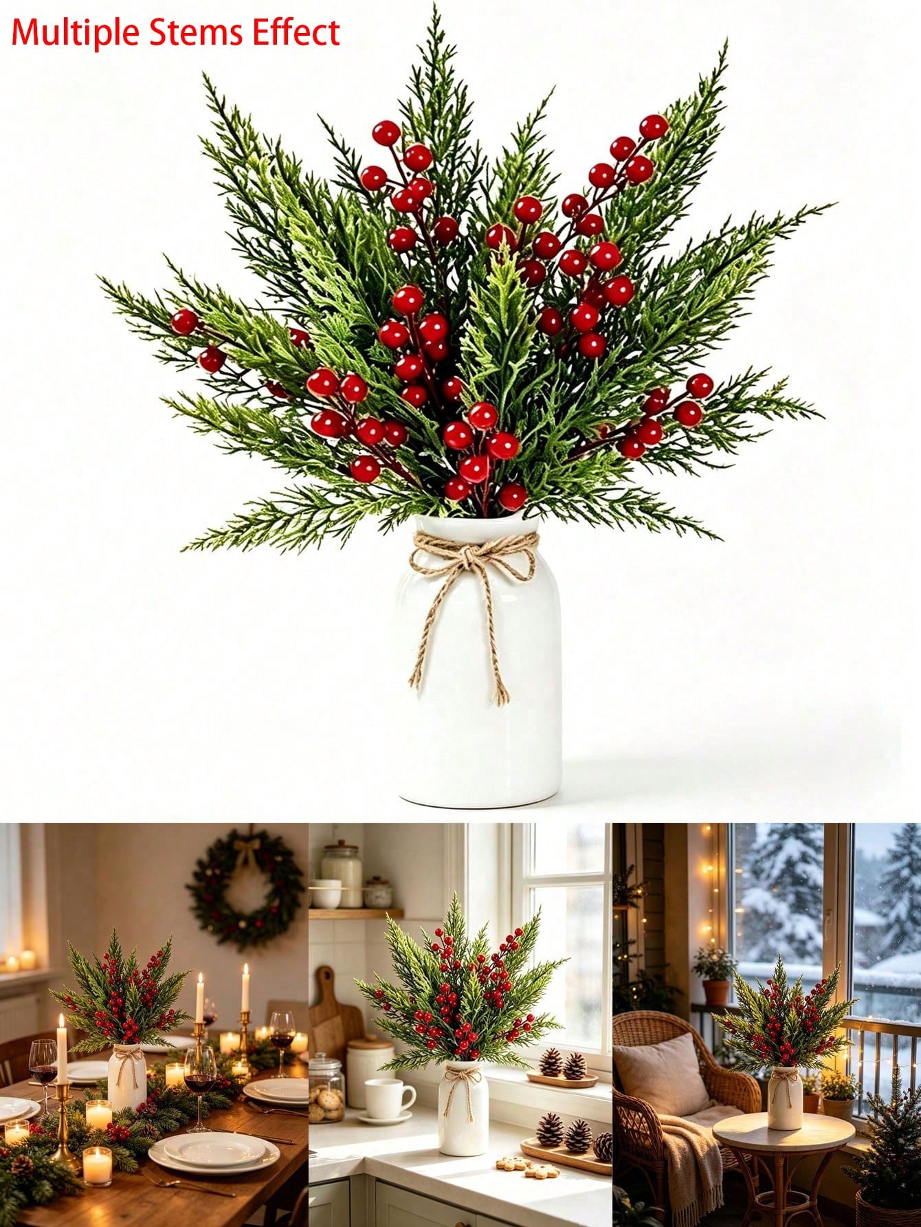 20 adet Kırmızı Meyveli Yapay  - Christmas Tree Artificial incelemesi ve fiyatı